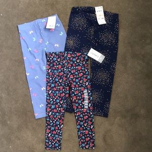Set of THREE size 2T leggings NWT